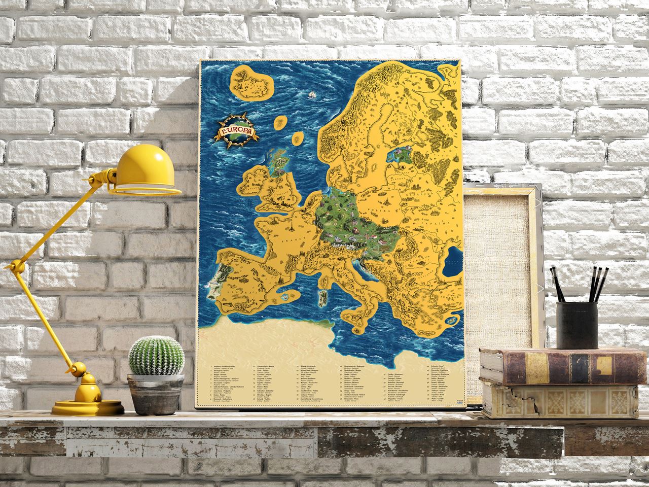scratch map Europe
